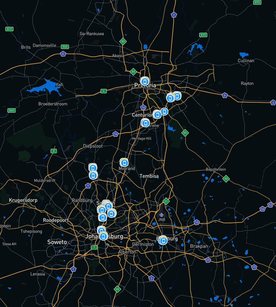 OnGuard live site map showing guard locations