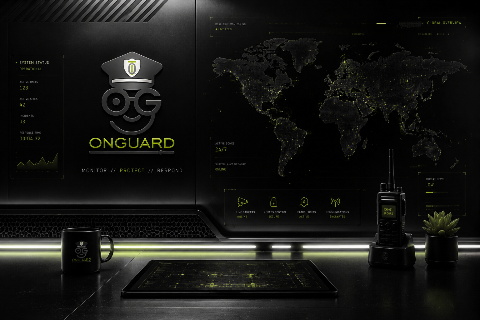 OnGuard control room setup